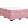 Box spring postel s matrací 140x200 cm samet [3285289] (Barva Černá)