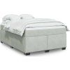 Box spring postel s matrací 140x200 cm samet [3285289] (Barva Černá)