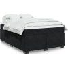 Box spring postel s matrací 140x200 cm samet [3285289] (Barva Černá)