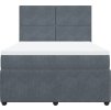 Box spring postel s matrací 140x200 cm samet [3294654] (Barva Černá)