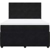 Box spring postel s matrací 140x200 cm samet [3294654] (Barva Černá)