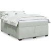 Box spring postel s matrací 140x200 cm samet [3286337] (Barva Tmavě šedá)