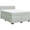 Box spring postel s matrací 140x200 cm samet [3286337] (Barva Tmavě šedá)