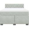 Box spring postel s matrací 140x200 cm samet [3286337] (Barva Tmavě šedá)
