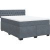 Box spring postel s matrací 140x200 cm samet [3286337] (Barva Tmavě šedá)