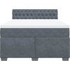 Box spring postel s matrací 140x200 cm samet [3286337] (Barva Tmavě šedá)