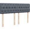 Box spring postel s matrací 140x200 cm samet [3286337] (Barva Tmavě šedá)