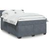 Box spring postel s matrací 140x200 cm samet [3286337] (Barva Tmavě šedá)