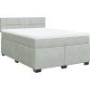 Box spring postel s matrací 140x200 cm samet [3286331] (Barva Tmavě šedá)