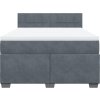 Box spring postel s matrací 140x200 cm samet [3286331] (Barva Tmavě šedá)