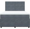 Box spring postel s matrací 140x200 cm samet [3292354] (Barva Černá)
