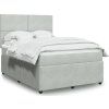 Box spring postel s matrací 140x200 cm samet [3292354] (Barva Černá)