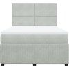 Box spring postel s matrací 140x200 cm samet [3292354] (Barva Černá)