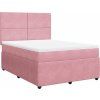 Box spring postel s matrací 140x200 cm samet [3292354] (Barva Černá)