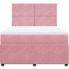 Box spring postel s matrací 140x200 cm samet [3292354] (Barva Černá)