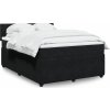 Box spring postel s matrací 140x200 cm samet [3290054] (Barva Černá)