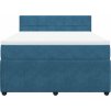 Box spring postel s matrací 140x200 cm samet [3287759] (Barva Tmavě šedá)