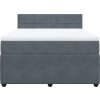 Box spring postel s matrací 140x200 cm samet [3287759] (Barva Tmavě šedá)