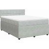 Box spring postel s matrací 140x200 cm samet [3287759] (Barva Tmavě šedá)