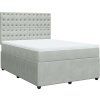 Box spring postel s matrací 140x200 cm samet [3292371] (Barva Tmavě šedá)