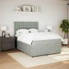 Box spring postel s matrací 140x200 cm samet [3292371] (Barva Tmavě šedá)