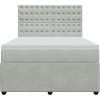 Box spring postel s matrací 140x200 cm samet [3292371] (Barva Tmavě šedá)