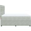 Box spring postel s matrací 140x200 cm samet [3292371] (Barva Tmavě šedá)