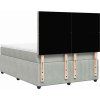 Box spring postel s matrací 140x200 cm samet [3292371] (Barva Tmavě šedá)
