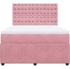Box spring postel s matrací 140x200 cm samet [3292371] (Barva Tmavě šedá)