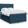 Box spring postel s matrací 140x200 cm samet [3292371] (Barva Tmavě šedá)