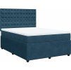 Box spring postel s matrací 140x200 cm samet [3292371] (Barva Tmavě šedá)