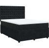 Box spring postel s matrací 140x200 cm samet [3292371] (Barva Tmavě šedá)