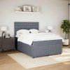 Box spring postel s matrací 140x200 cm samet [3292371] (Barva Tmavě šedá)