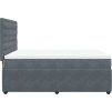 Box spring postel s matrací 140x200 cm samet [3292371] (Barva Tmavě šedá)