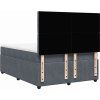 Box spring postel s matrací 140x200 cm samet [3292371] (Barva Tmavě šedá)