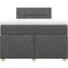 Box spring postel s matrací 120x200 cm textil [3288948] (Barva Tmavě šedá)