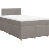 Box spring postel s matrací 120x200 cm textil [3288948] (Barva Tmavě šedá)