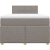 Box spring postel s matrací 120x200 cm textil [3288948] (Barva Tmavě šedá)