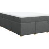 Box spring postel s matrací 120x200 cm textil [3285369] (Barva Tmavě hnědá)