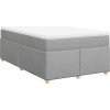 Box spring postel s matrací 120x200 cm textil [3285369] (Barva Tmavě hnědá)
