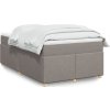 Box spring postel s matrací 120x200 cm textil [3285369] (Barva Tmavě hnědá)