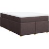 Box spring postel s matrací 120x200 cm textil [3285369] (Barva Tmavě hnědá)