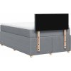 Box spring postel s matrací 120x200 cm textil [3287425] (Barva Černá)