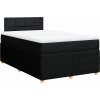 Box spring postel s matrací 120x200 cm textil [3287425] (Barva Černá)