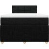 Box spring postel s matrací 120x200 cm textil [3287425] (Barva Černá)