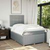 Box spring postel s matrací 120x200 cm textil [3292024] (Barva Tmavě šedá)