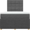 Box spring postel s matrací 120x200 cm textil [3292024] (Barva Tmavě šedá)