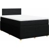 Box spring postel s matrací 120x200 cm textil [3289718] (Barva Černá)