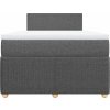 Box spring postel s matrací 120x200 cm textil [3289718] (Barva Černá)