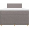Box spring postel s matrací 120x200 cm textil [3289718] (Barva Černá)